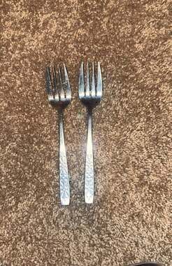 Vintage Stanley Roberts Bouquet Stainless Flatware Floral Salad Fork